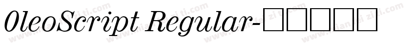 0leoScript Regular字体转换